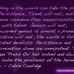 Persistence – Calvin Coolidge